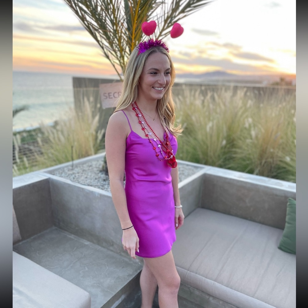 Hemline Frida Dress in Purple